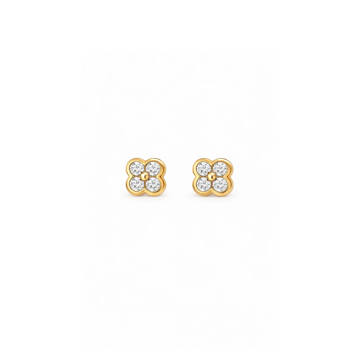 Diamond clover earrings 925