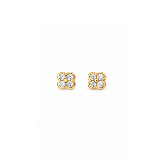 Diamond clover earrings 925