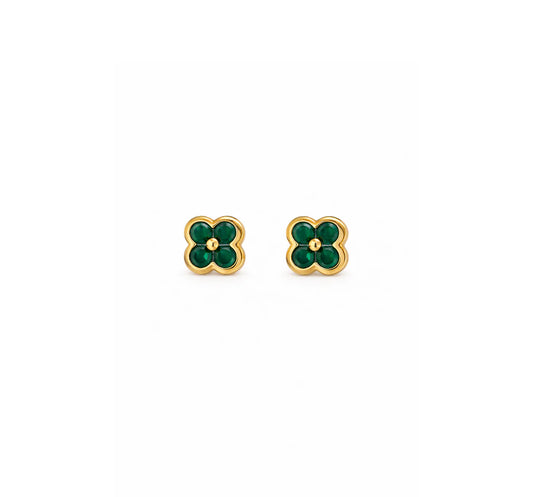 Diamond clover earrings 925