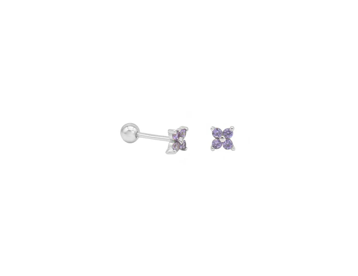 Silver baby clover earrings 925