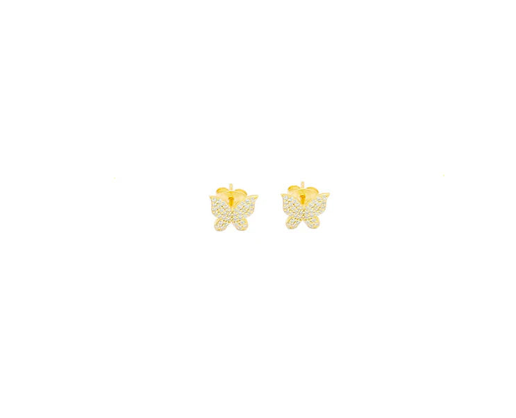 Butterfly pave earrings 925