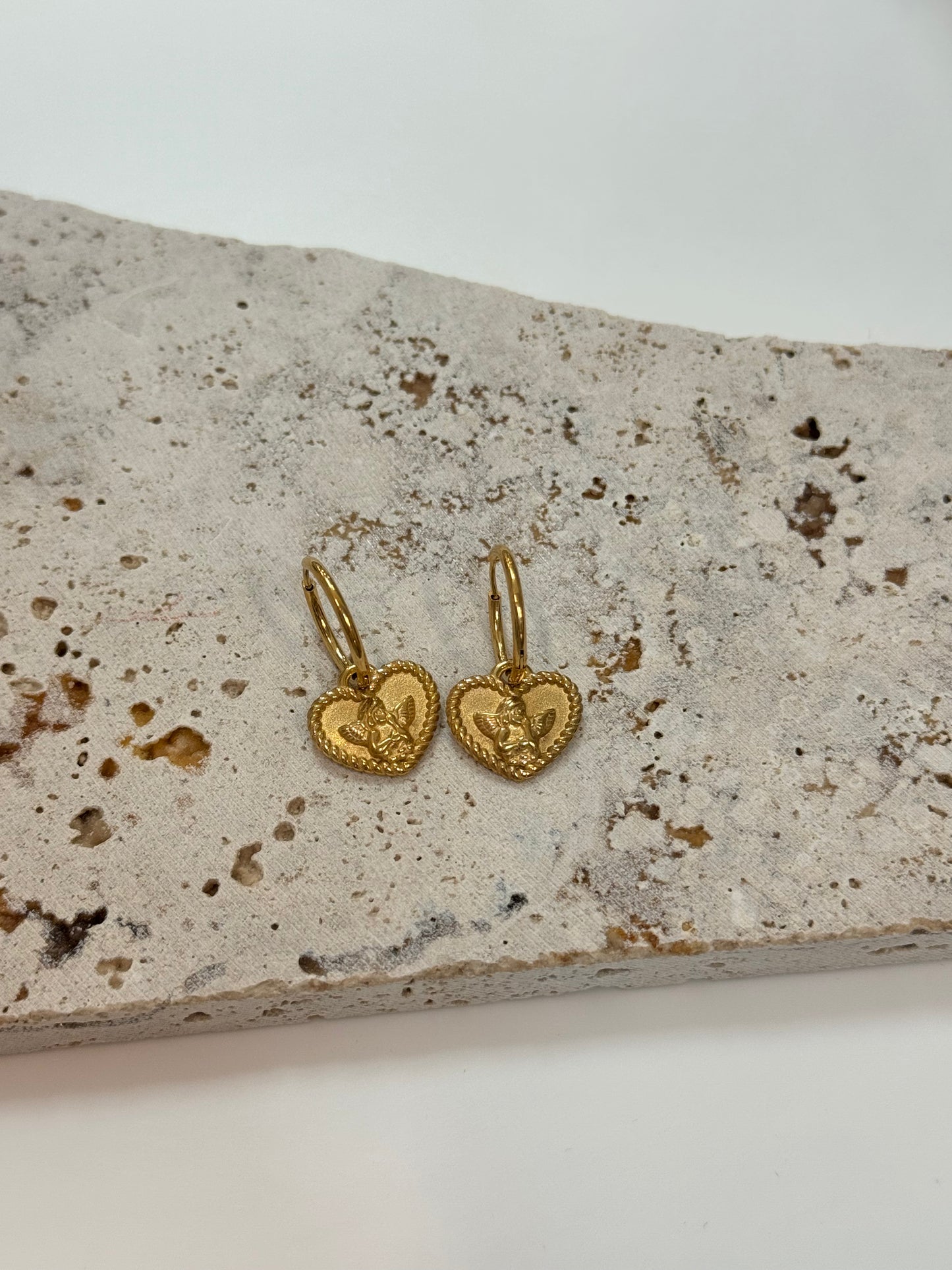 Angel heart earrings