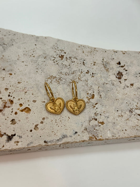 Angel heart earrings