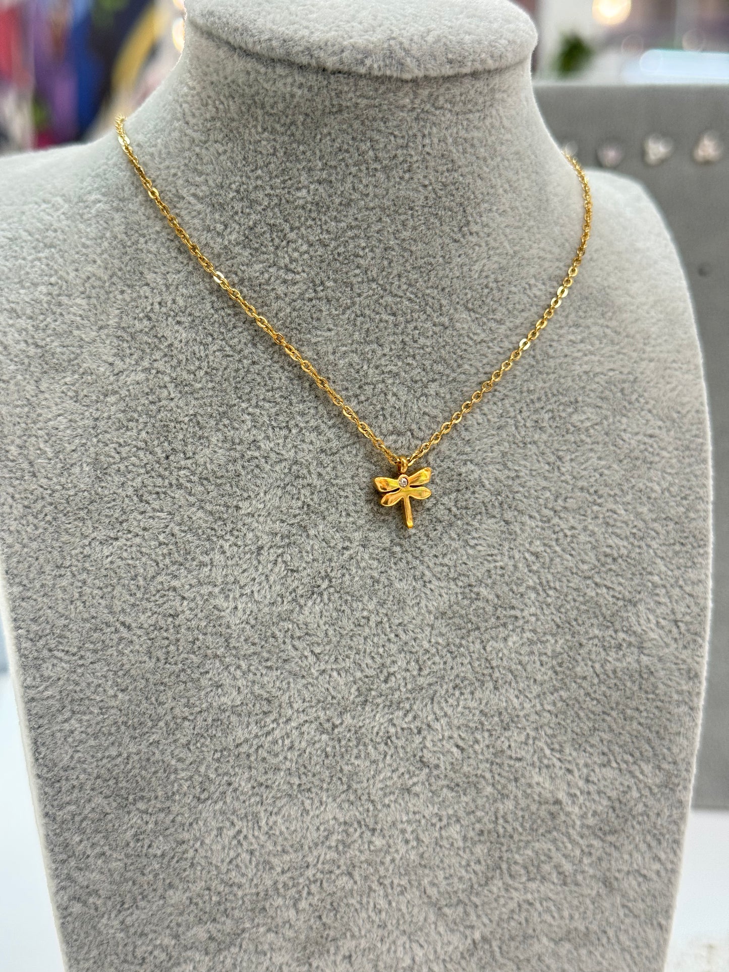 Mini dragonfly necklace