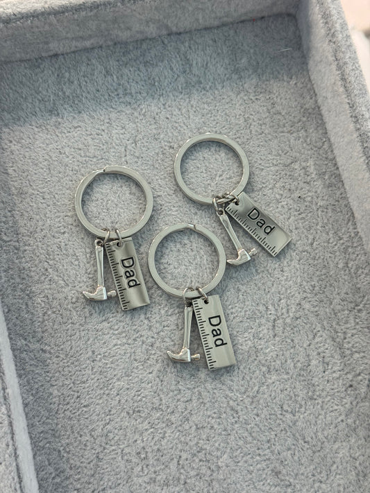Dad hammer keychain