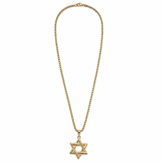 David star men necklace