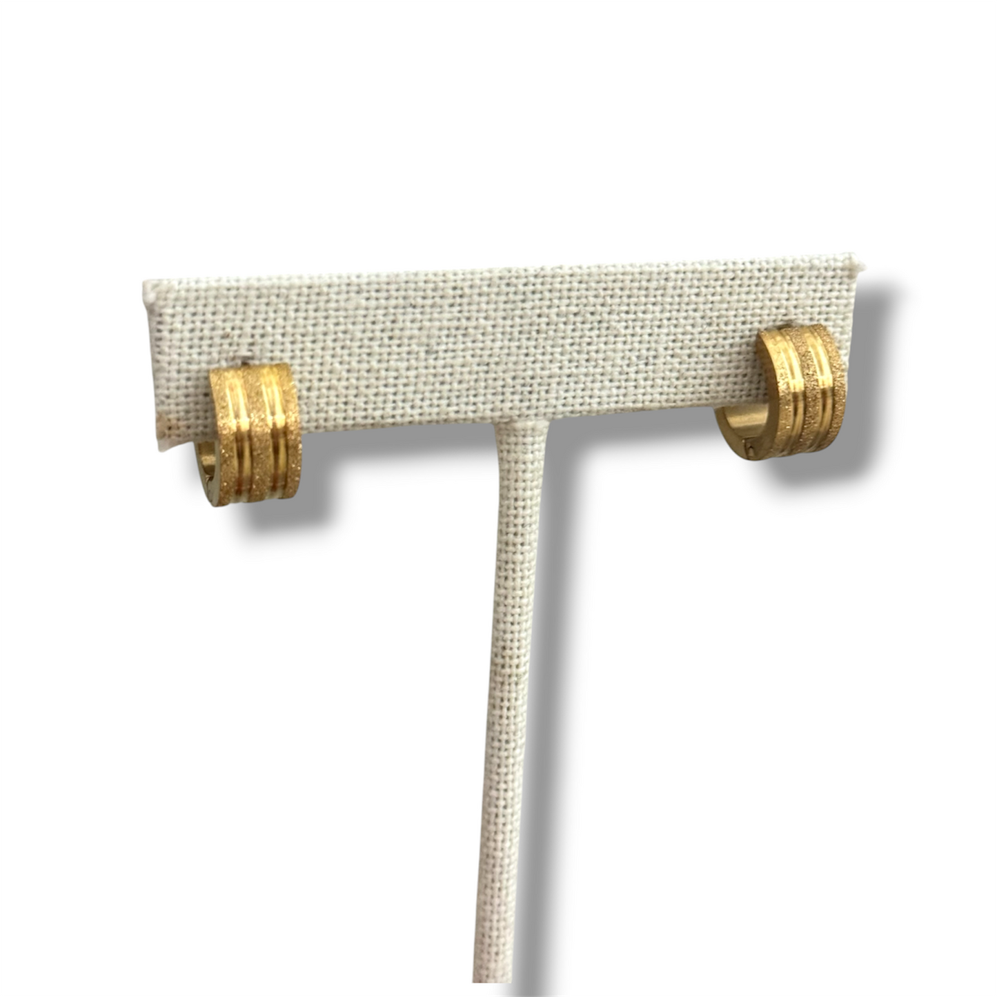 Golden huggies earrings