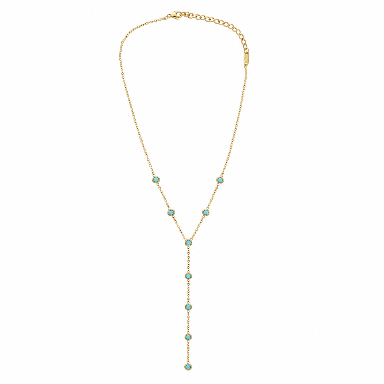 Turquoise lariat necklace