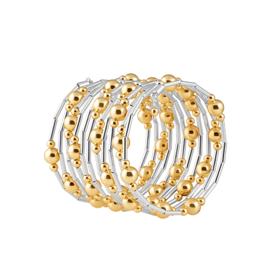 Two tone wrap bracelet