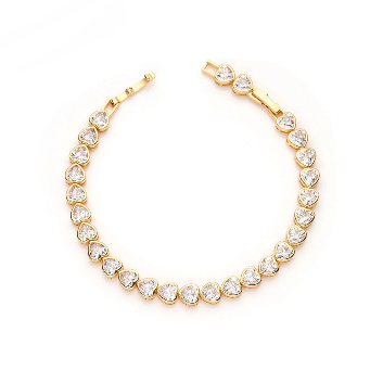 Heart tennis bracelet