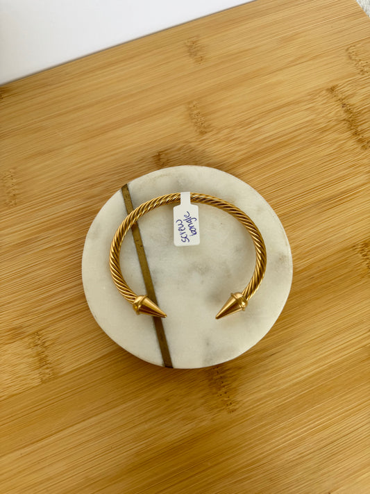 Screw bangle bracelet