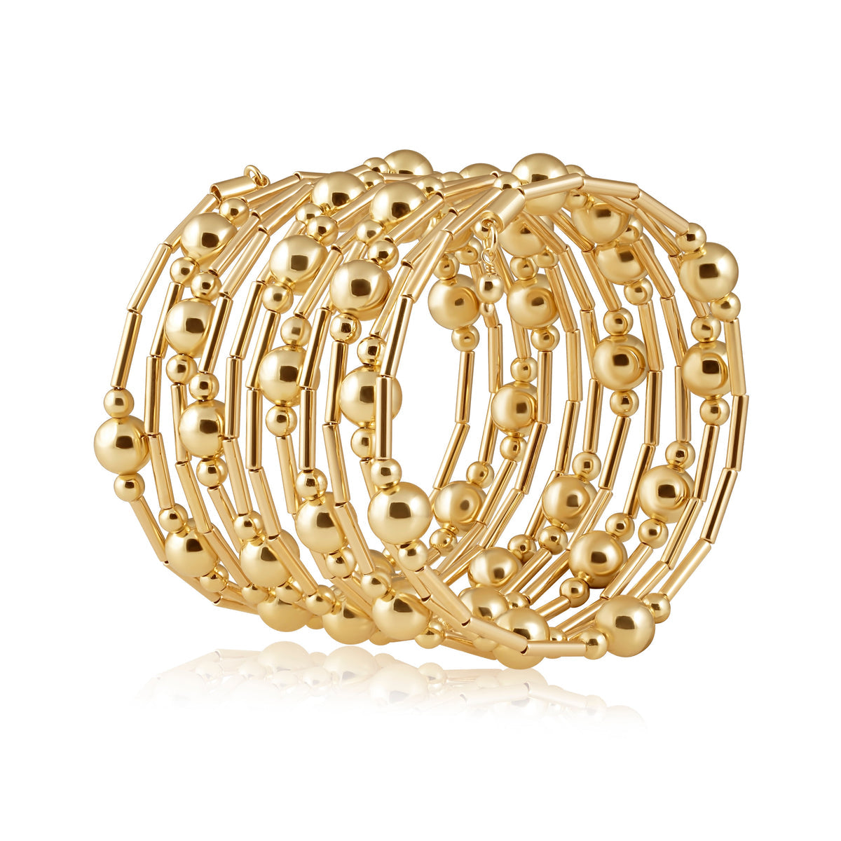 Two tone wrap bracelet