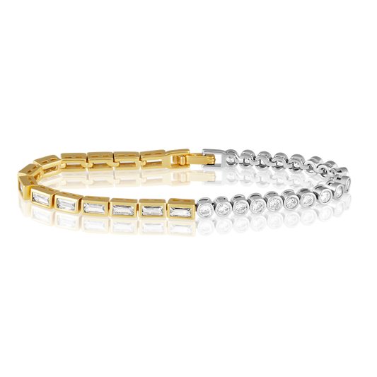Allan two tone tennis bracelet