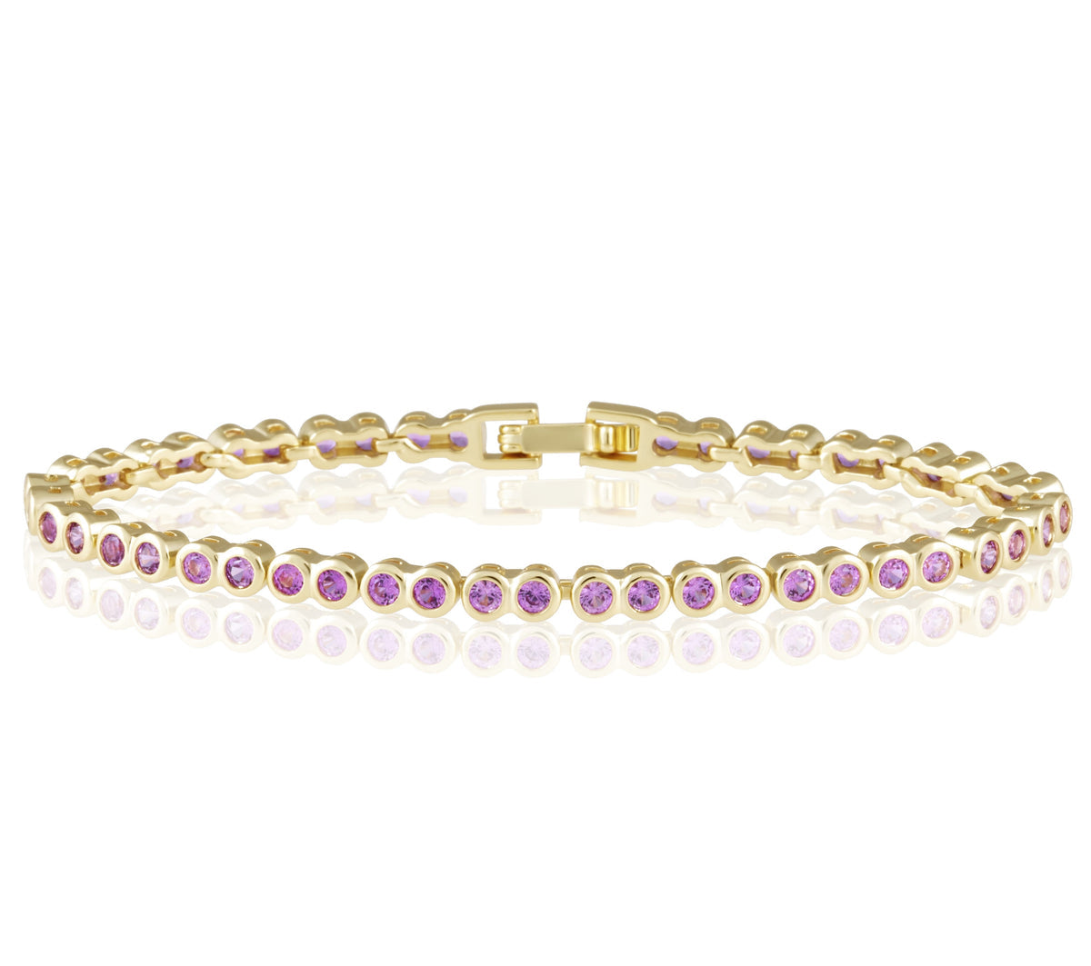 Bezzel lila tennis bracelet
