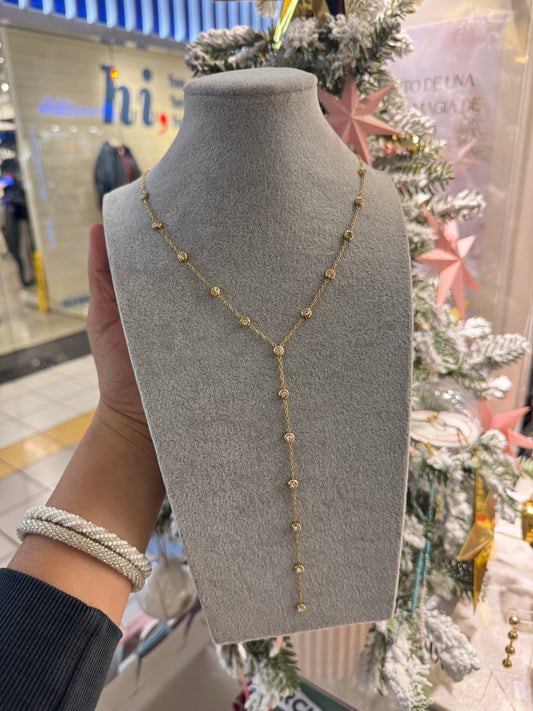 Dainty lariat necklace