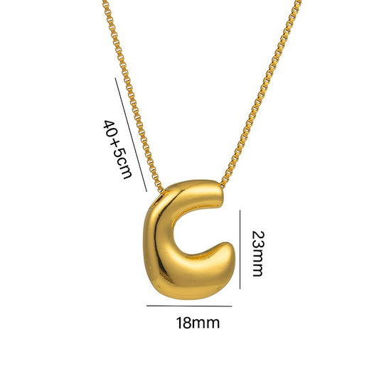 Gold initial necklace