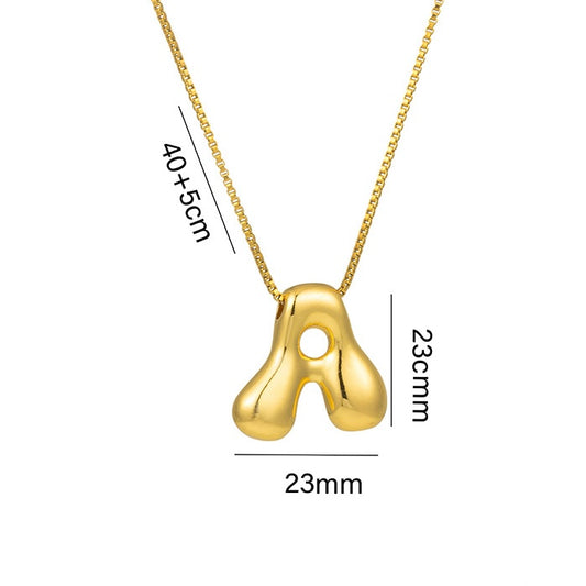 Gold initial necklace