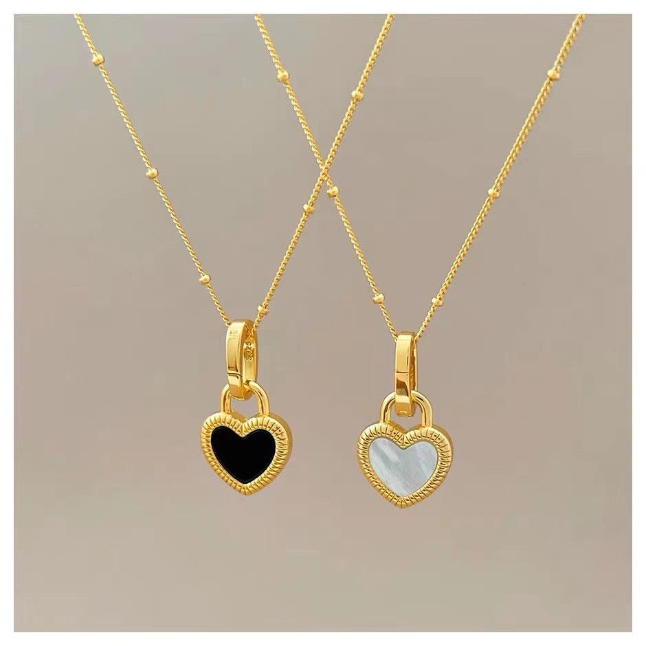 Double sided heart necklace