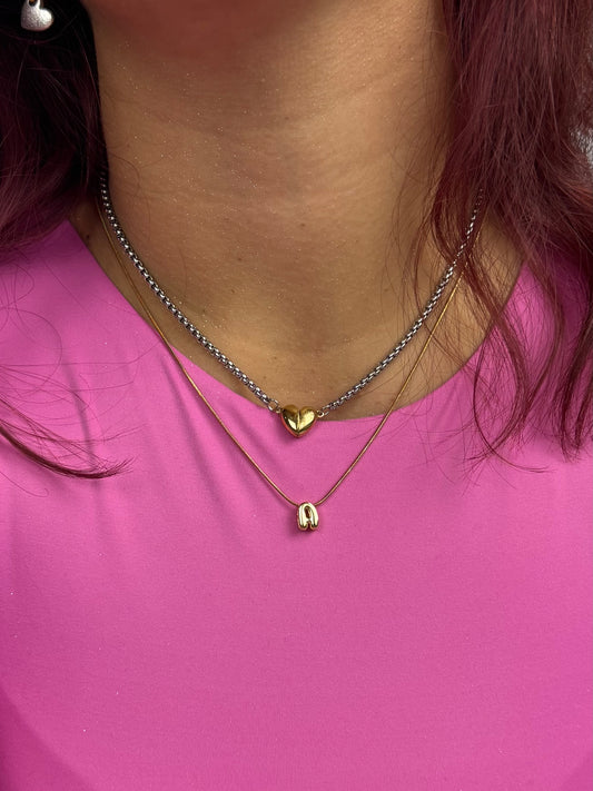 Baby initial necklace