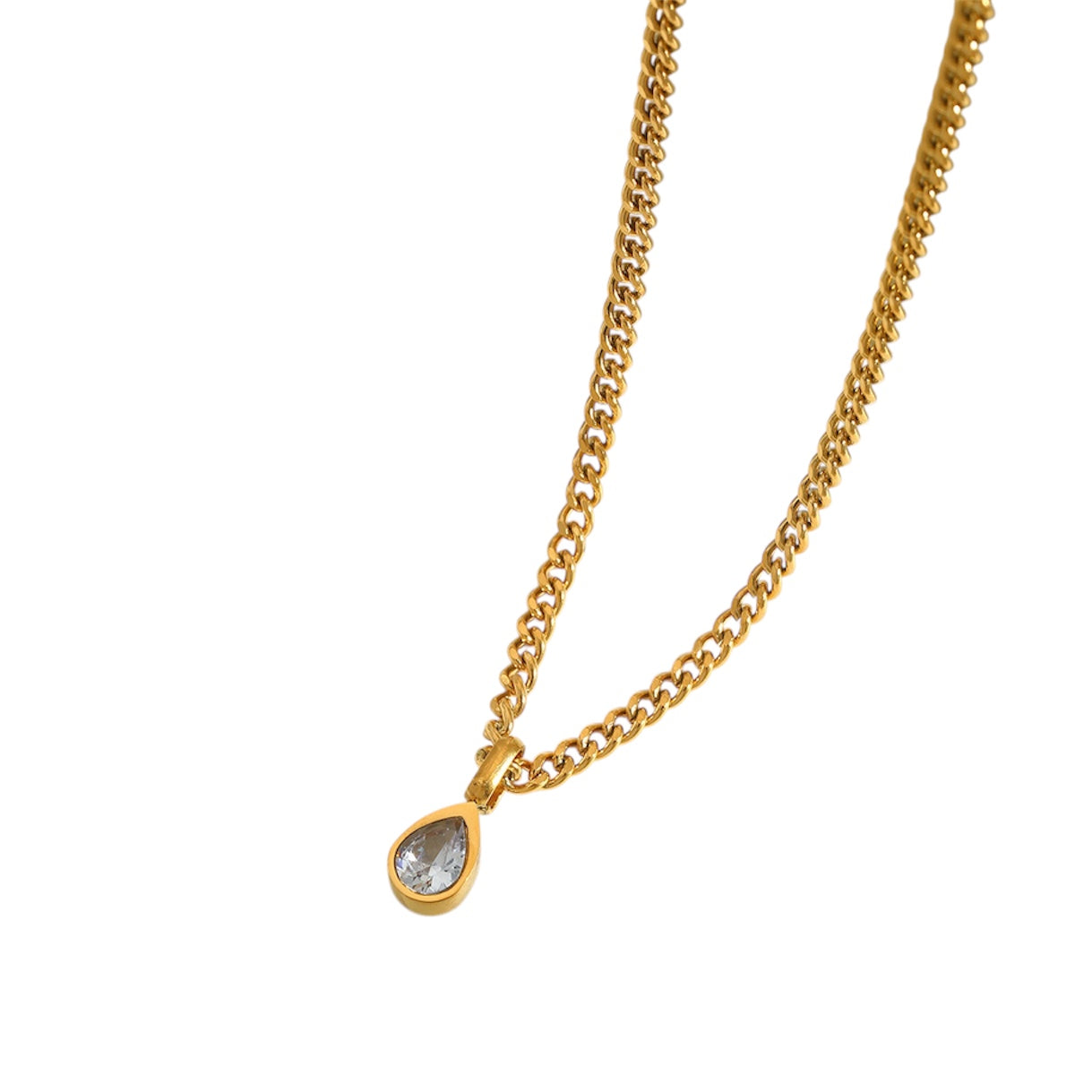 Spark drop necklace