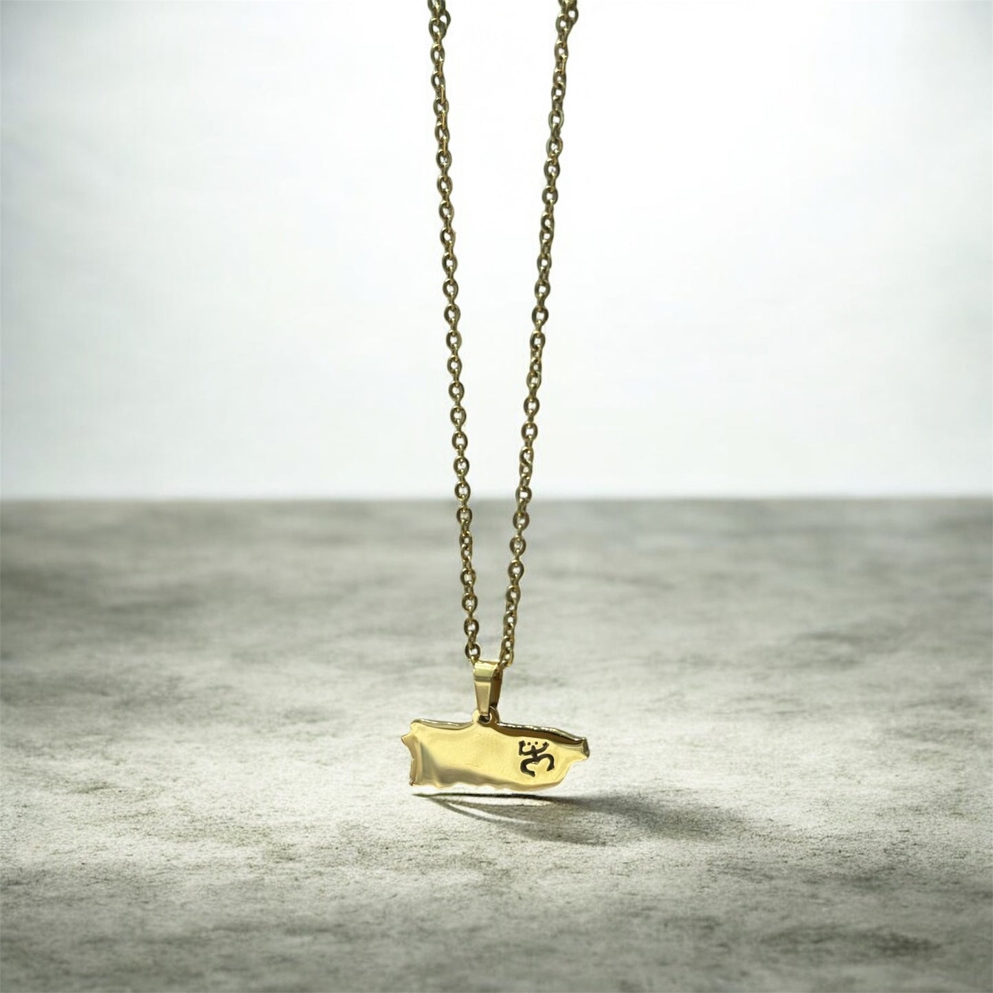 Mapa coquí necklace