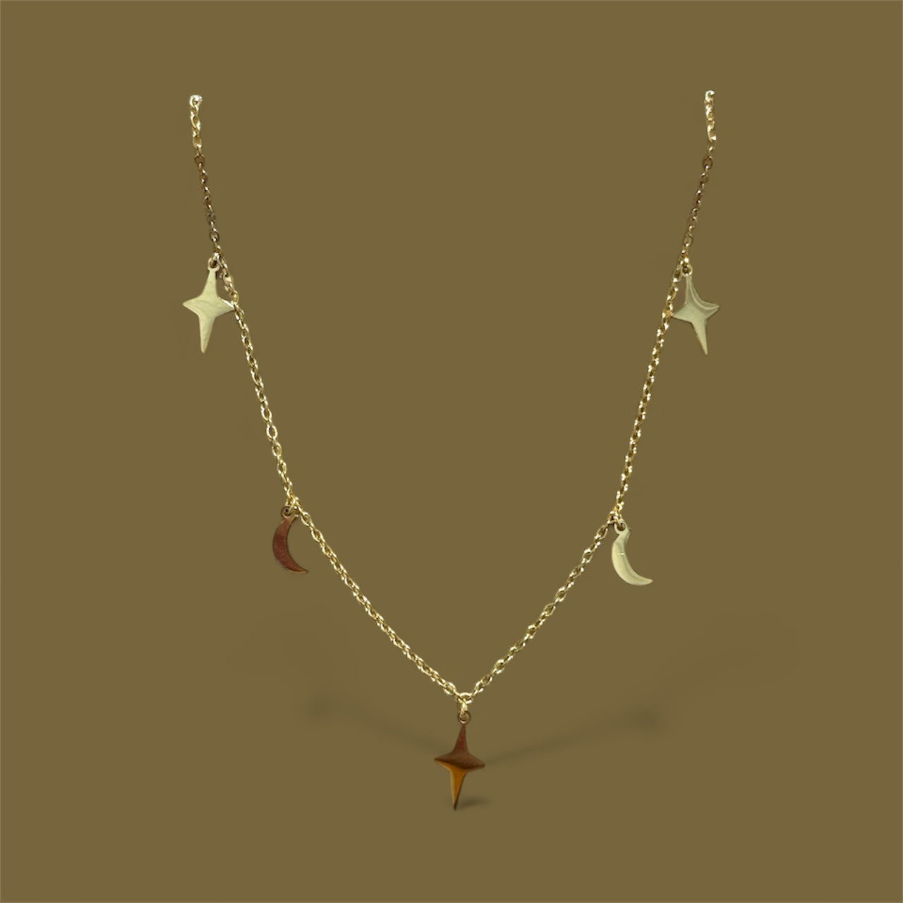 Dainty galaxy necklace