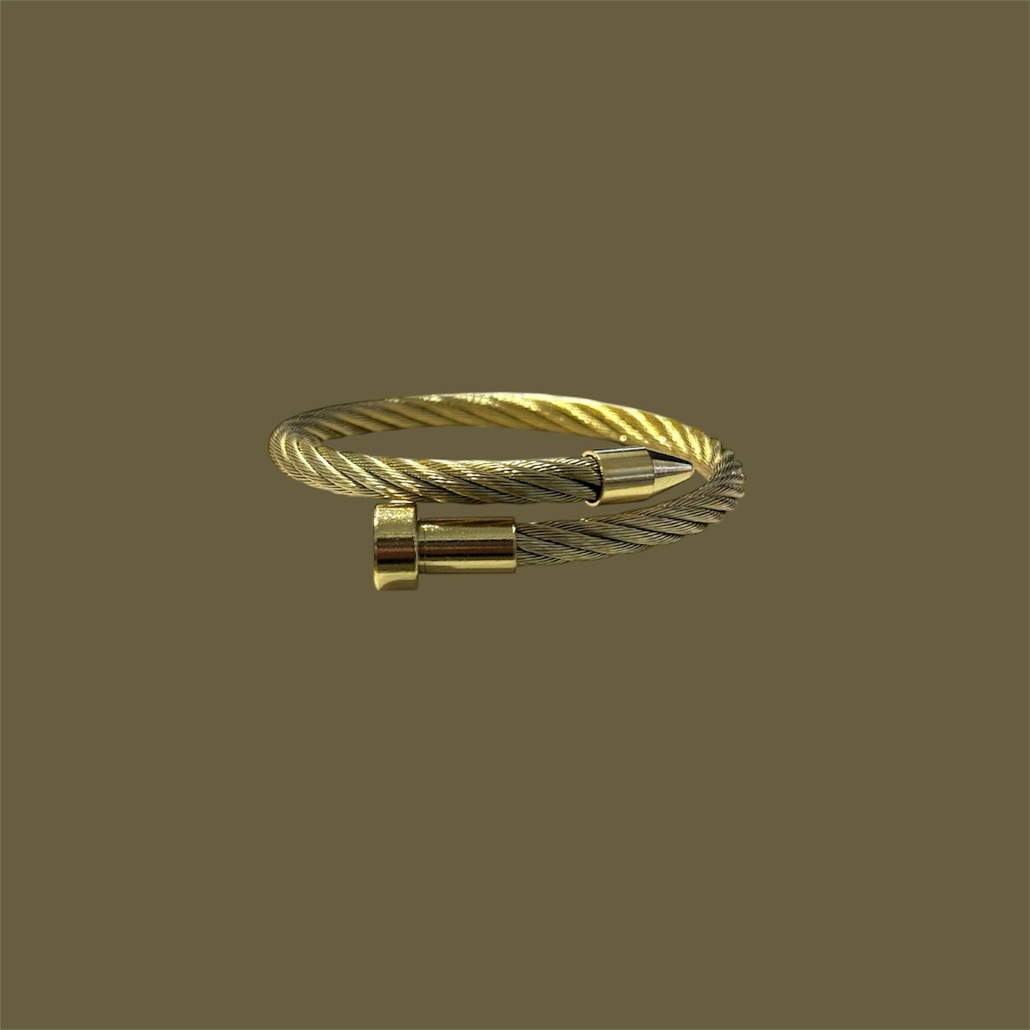 Screw bangle bracelet