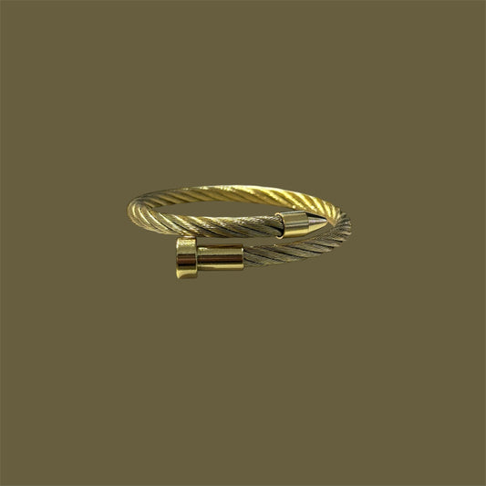 Screw bangle bracelet