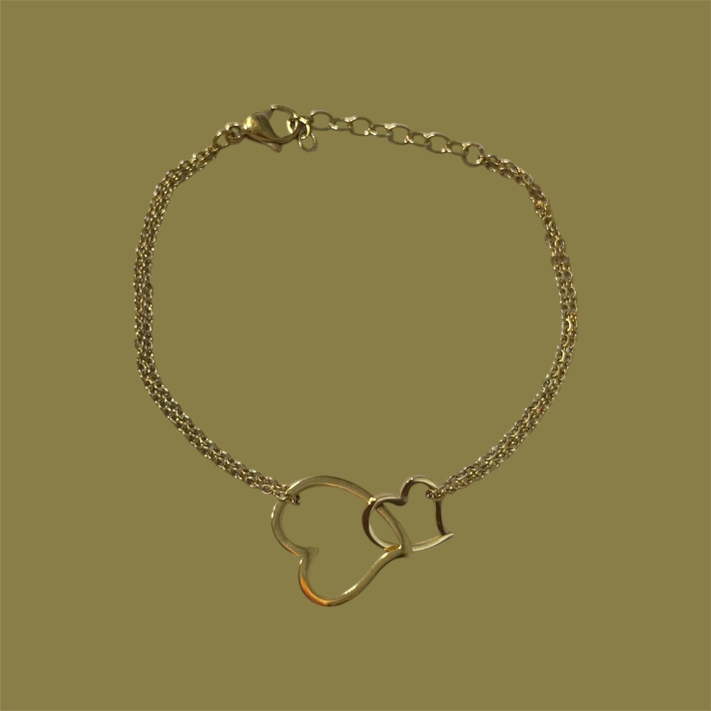 Twin hearts bracelet