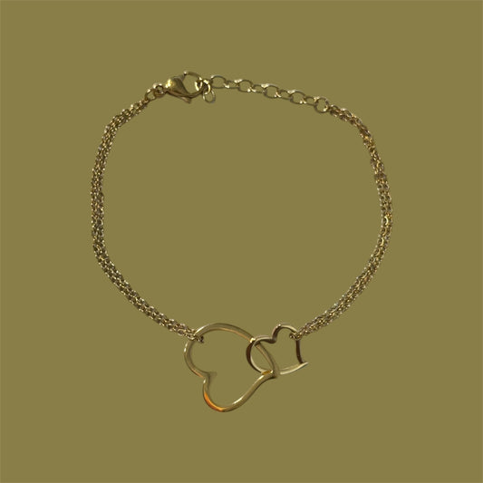 Twin hearts bracelet