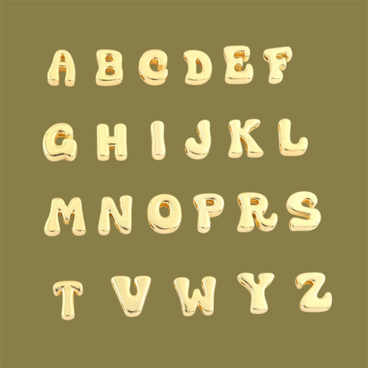 Bubble initial necklace