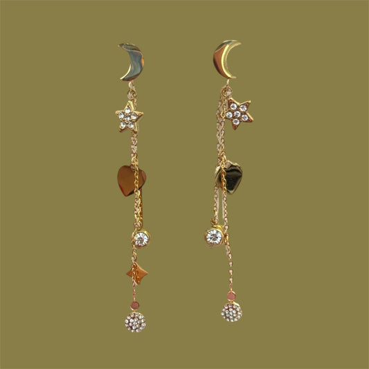 Stars & hearts earrings