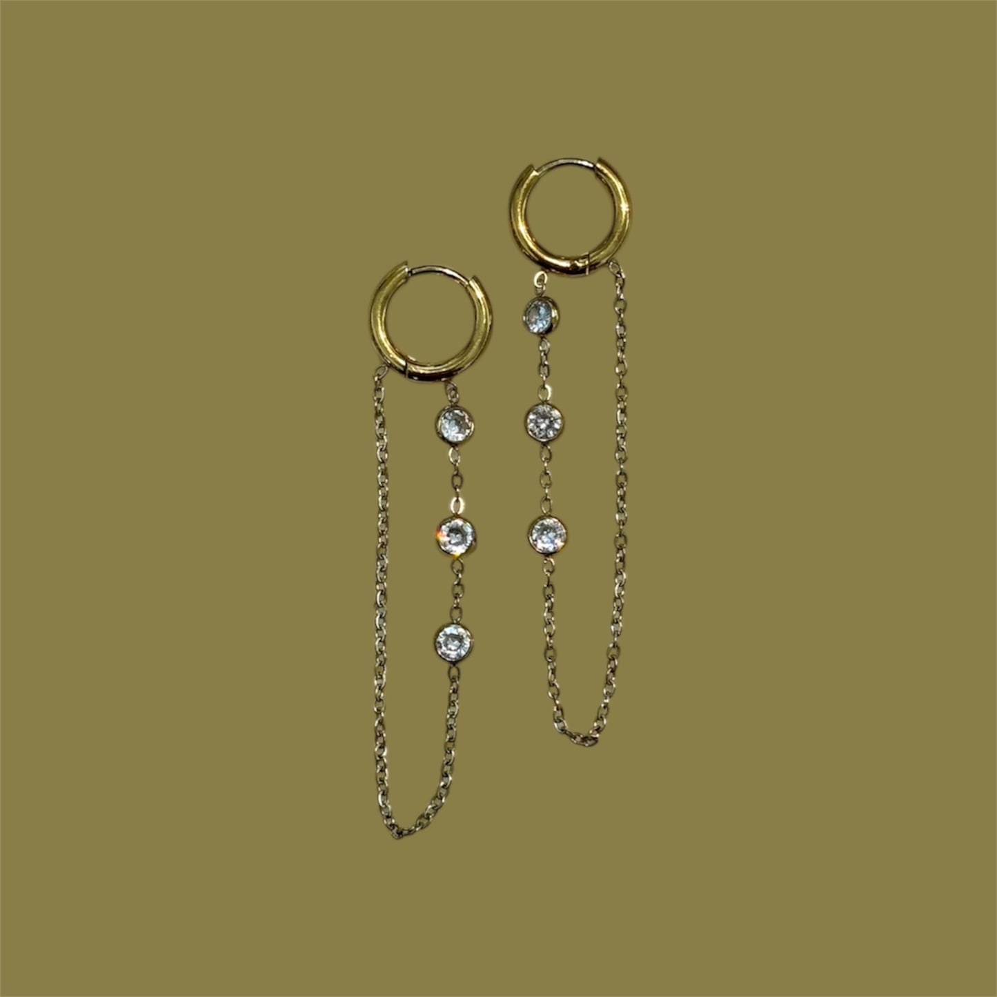 Glitter drop earrings