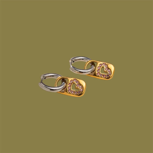 Electro heart earrings