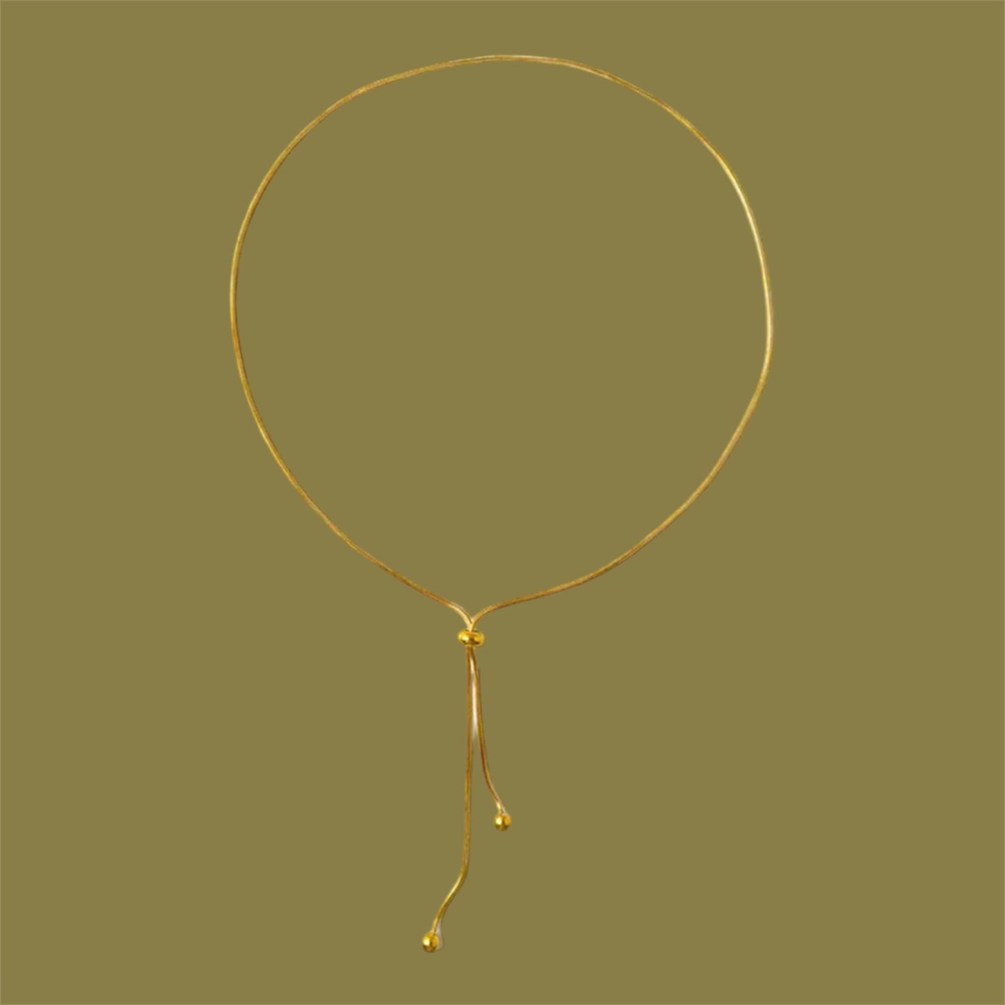 Simple lariat necklace