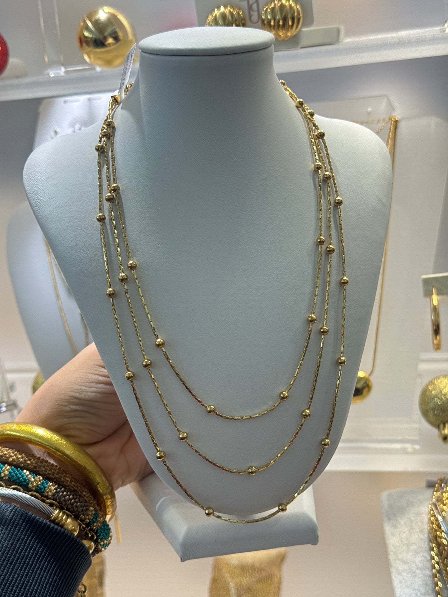 Dots layering necklace